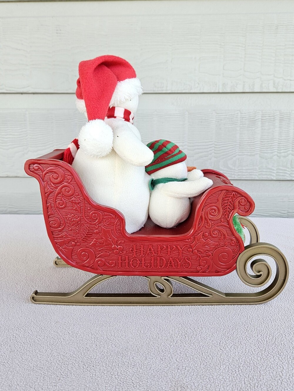Hallmark Jingle Pals 2016 Singing Animated Snowman Sleigh Musical Plush WORKS - Picture 5 of 12